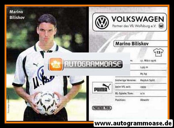 Autogramm Fussball | VfL Wolfsburg | 1999 | Marino BILISKOV