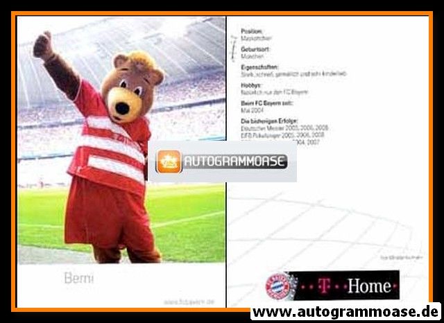 AK Fussball | FC Bayern München | 2008 Mini | BERNI (Maskottchen)