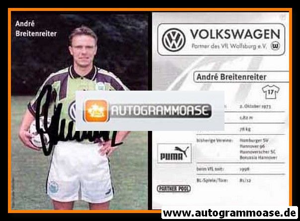 Autogramm Fussball | VfL Wolfsburg | 1999 | Andre BREITENREITER