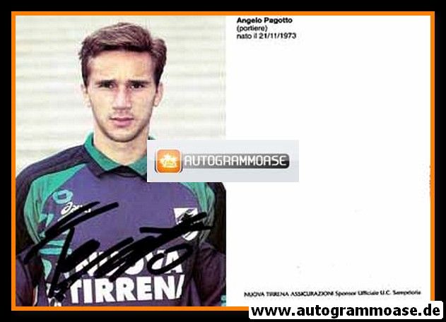 Autogramm Fussball | Sampdoria Genua | 1995 | Angelo PAGOTTO