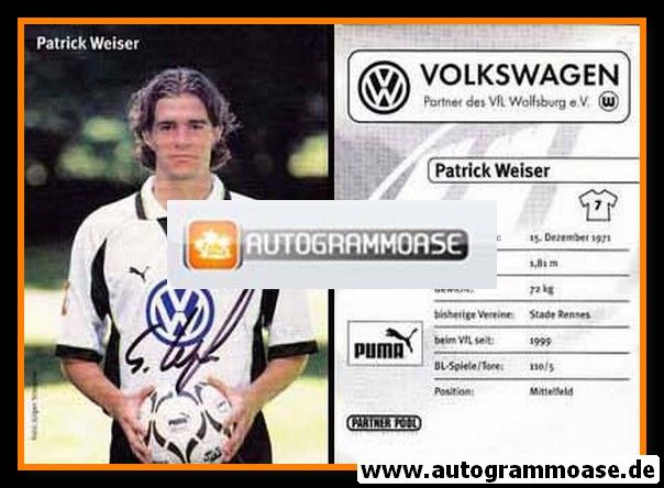 Autogramm Fussball | VfL Wolfsburg | 1999 | Patrick WEISER