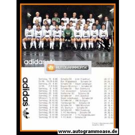 Mannschaftskarte Fussball | FC Schalke 04 | 1980 Adidas