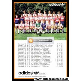 Mannschaftskarte Fussball | VfB Stuttgart | 1987 Adidas