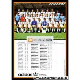 Mannschaftskarte Fussball | SG Wattenscheid 09 | 1986 Adidas