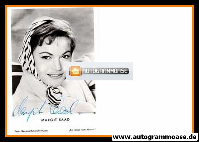 Autogramm Film | Margit SAAD | 1957 "Ein Stück Vom Himmel" (Portrait SW)