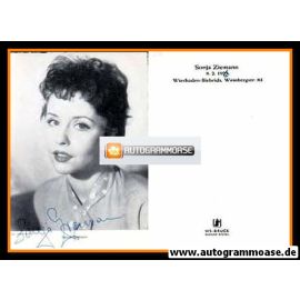Autogramm Schauspieler | Sonja ZIEMANN | 1940er (Portrait SW WS-Druck)