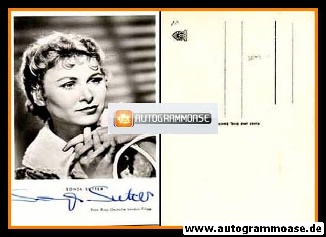 Autogramm Schauspieler | Sonja SUTTER | 1950er (Portrait SW K+B)