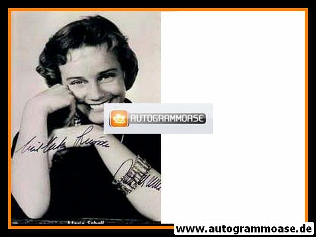 Autogramm Schauspieler | Maria SCHELL | 1950er Foto (Portrait SW)