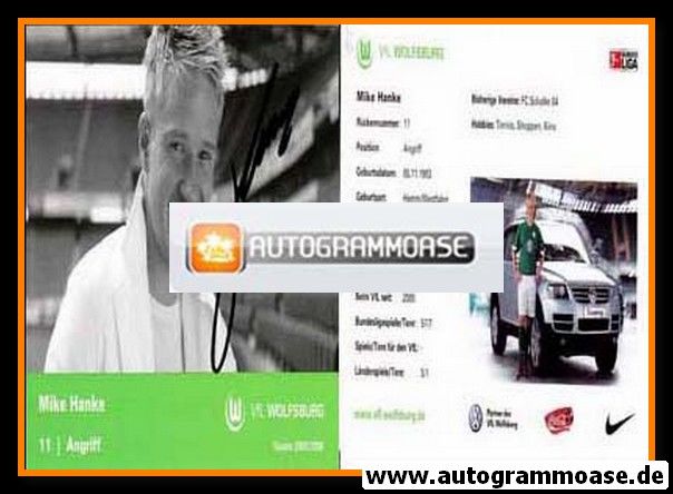 Autogramm Fussball | VfL Wolfsburg | 2005 | Mike HANKE