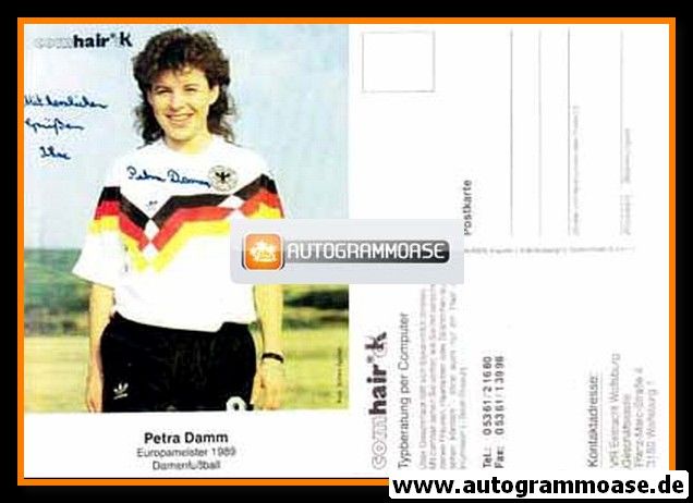 Autogramm Fussball (D) | DFB | 1989 EM | Petra DAMM (Portrait Color) comhair