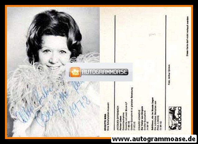 Autogramm Schauspieler | Brigitte MIRA | 1970er (Portrait SW Eurodisc) 1