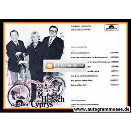 Autogramme Schlager | FRIEDEL HENSCH UND DIE CYPRYS | 1970 "Herz Mit Schnauze"