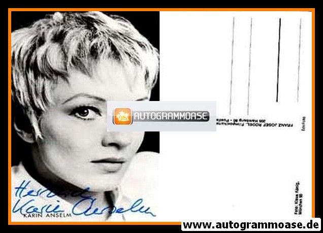 Autogramm Schauspieler | Karin ANSELM | 1970er (Portrait SW Rüdel)