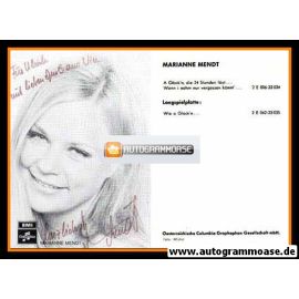 Autogramm Schlager | Marianne MENDT | 1970 "Wie A Glock´n" (Portrait SW) EMI