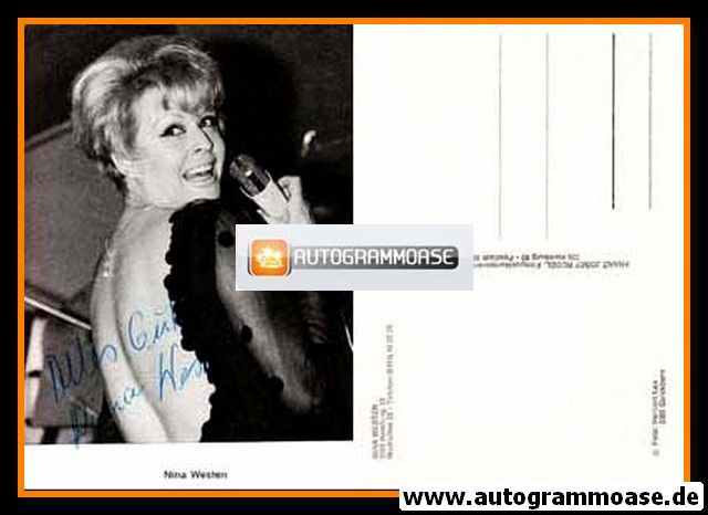 Autogramm Schlager | Nina WESTEN | 1970er (Rüdel Portrait SW)