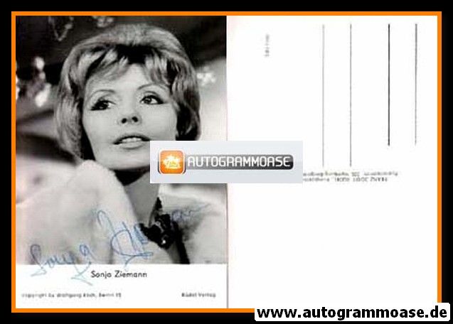 Autogramm Schauspieler | Sonja ZIEMANN | 1960er (Portrait SW Rüdel)