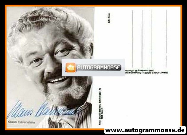 Autogramm Schauspieler | Klaus HAVENSTEIN | 1970er (Portrait SW Rüdel)