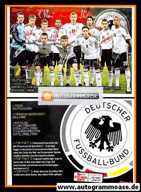 Mannschaftskarte Fussball | DFB | 2011 Druck (Bravo Sport)