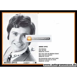 Autogramm Schlager | Bernd APITZ | 1969 "Der Mondschein" (Metronome)