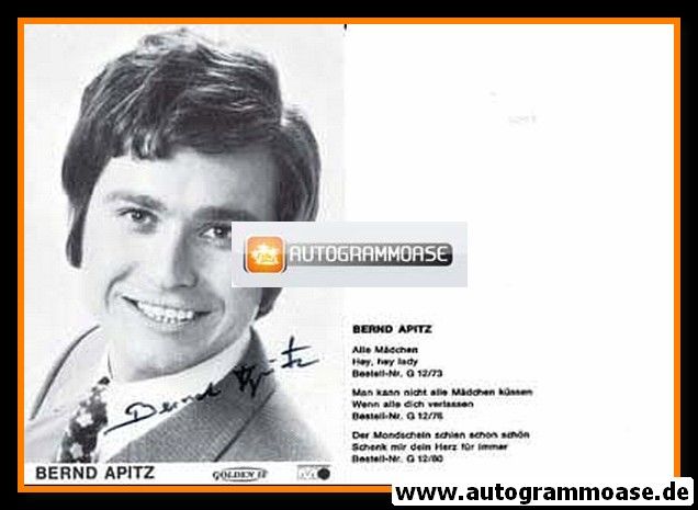 Autogramm Schlager | Bernd APITZ | 1969 "Der Mondschein" (Metronome)