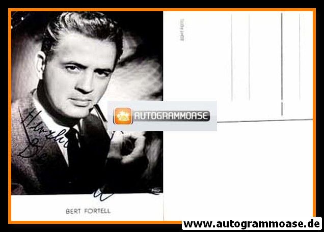 Autogramm Schauspieler | Bert FORTELL | 1960er (Portrait SW)