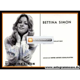 Autogramm Schlager | Bettina SIMON | 1971 "Alle Meine Lieder"