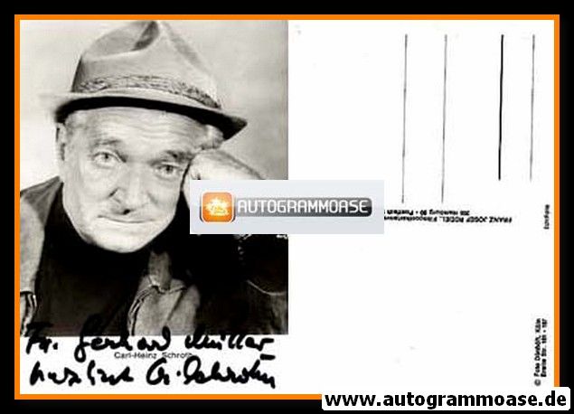 Autogramm Schauspieler | Carl-Heinz SCHROTH | 1970er (Portrait SW Rüdel)