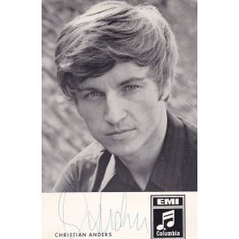 Autogramm Schlager | Christian ANDERS | 1970 "Nie Mehr Allein" (Portrait SW EMI)