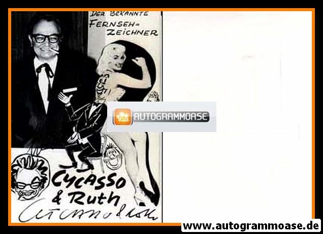 Autogramm Kunst | CYCASSO | 1970er (Portrait SW mit Ruth) 1