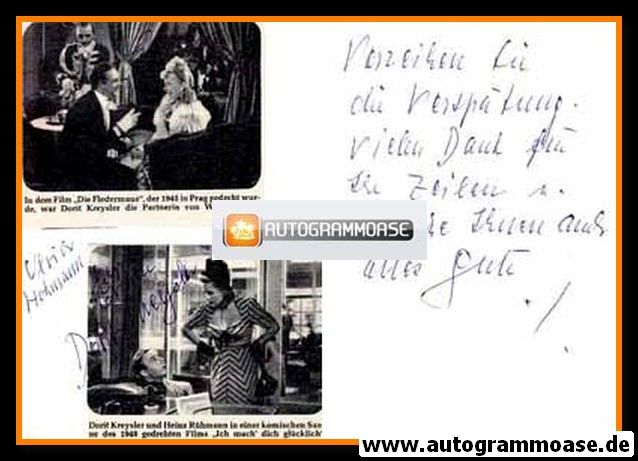 Autograph Schauspieler | Dorit KREYSLER