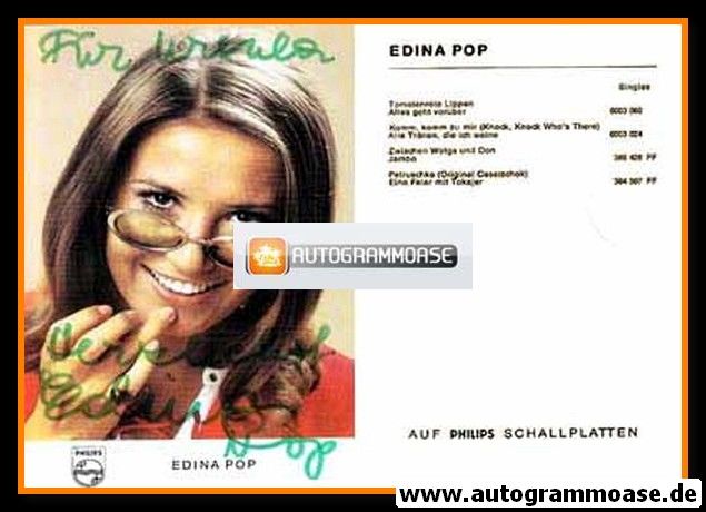Autogramm Schlager | Edina POP | 1971 "Tomatenrote Lippen" (Philips)