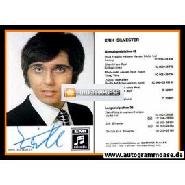 Autogramm Schlager | Erik SILVESTER | 1970 "Dein Platz" (EMI)