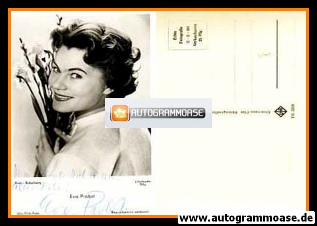 Autogramm Schauspieler | Eva PROBST | 1950er (Portrait SW UFA FK 3319)