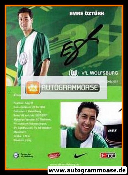 Autogramm Fussball | VfL Wolfsburg | 2006 | Emre ÖZTÜRK