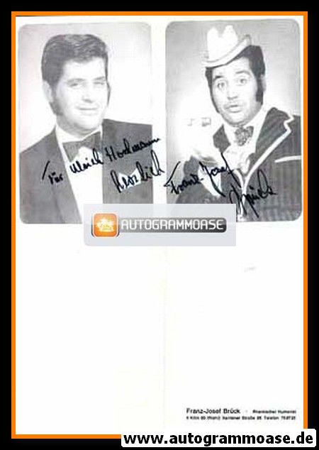 Autogramm Karneval | Franz-Josef BRÜCK | 1970er (Portrait SW)