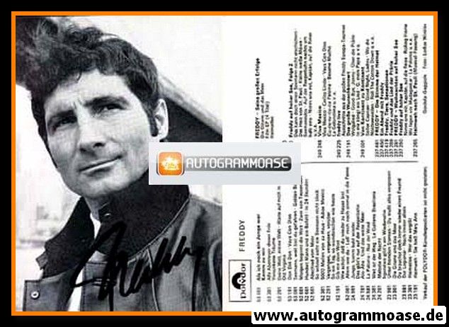 Autogramm Schlager | Freddy QUINN | 1970 "Als Ich Noch Ein Junge War" (Portrait SW Polydor)