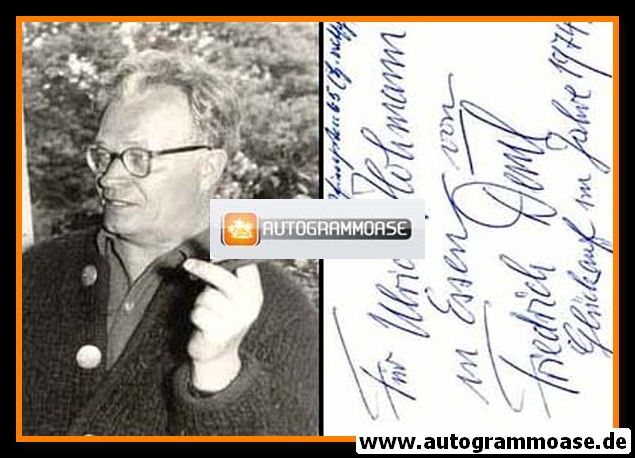 Autogramm Literatur | Friedrich DEML | 1970er (Portrait SW)