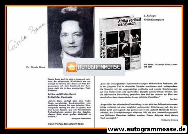 Autogramm Literatur | Gisela BONN | 1970er "Afrika"