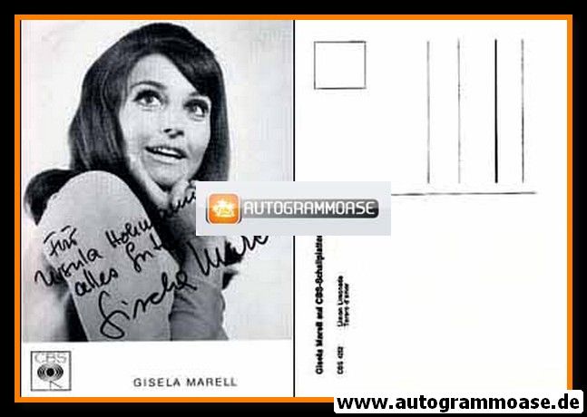 Autogramm Schlager | Gisela MARELL | 1969 "Limon Limonada" CBS