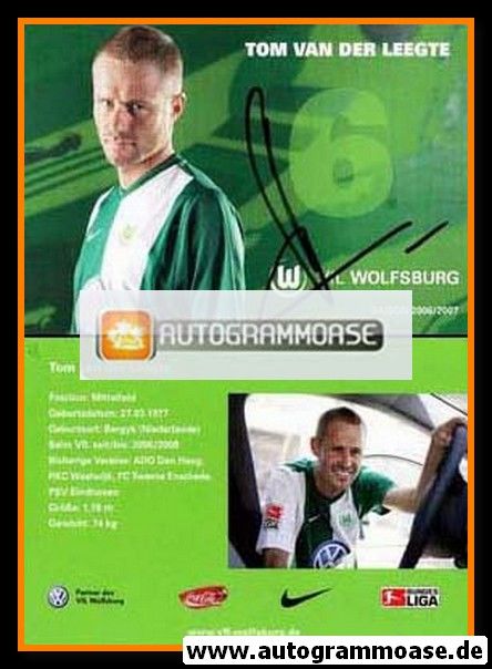 Autogramm Fussball | VfL Wolfsburg | 2006 | Tom VAN DER LEEGTE