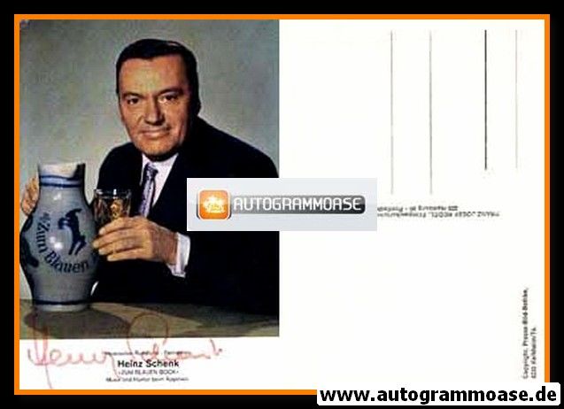 Autogramm TV | HR | Heinz SCHENK | 1970er "Zum Blauen Bock" Rüdel