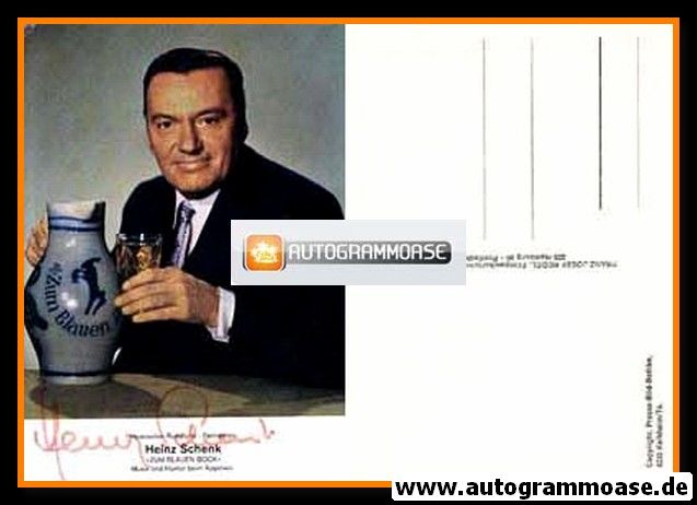 Autogramm TV | HR | Heinz SCHENK | 1970er "Zum Blauen Bock" Rüdel Bethke