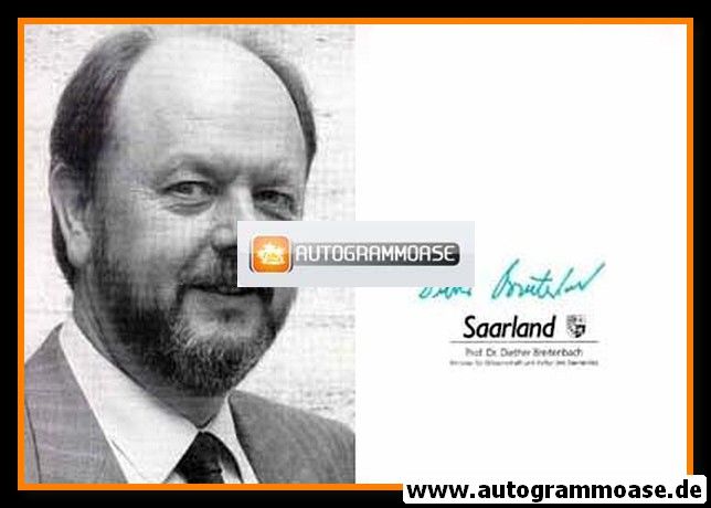Autogramm Politik | SPD | Diether BREITENBACH | 1980er (Portrait SW)
