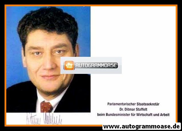 Autogramm Politik | SPD | Ditmar STAFFELT | 2000er (Portrait Color)