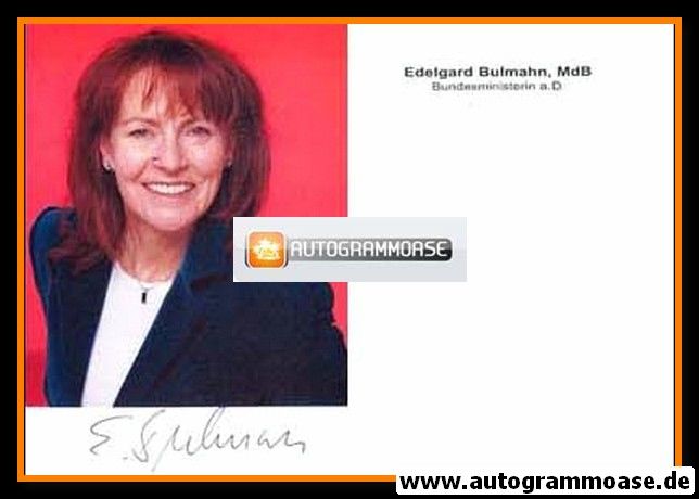 Autogramm Politik | SPD | Edelgard BULMAHN | 2000er (Portrait Color) 1