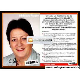 Autogramm Politik | LINKE | Edeltraud ROGEE | 2011 (Landtagswahl)