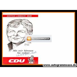 Autogramm Politik | CDU | Editha LIMBACH | 1980er (Zeichnung)