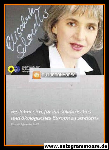 Autogramm Politik | GRÜNE | Elisabeth SCHROEDTER | 2000er (Portrait Color)
