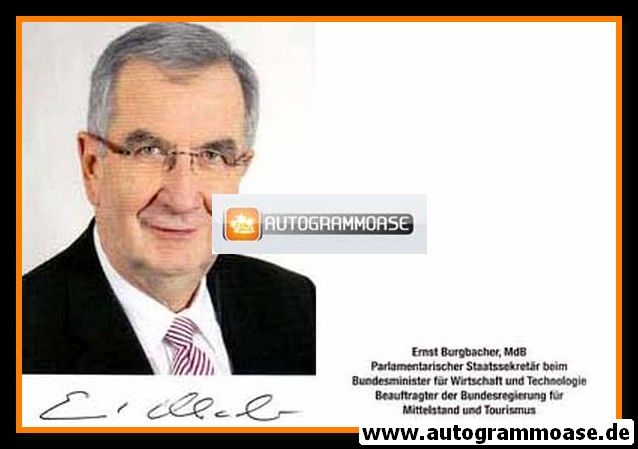 Autogramm Politik | FDP | Ernst BURGBACHER | 2000er (Portrait Color) 1