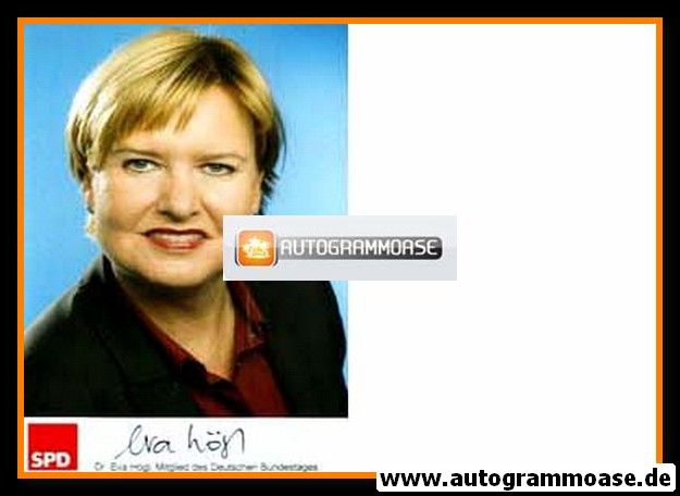 Autogramm Politik | SPD | Eva HÖGL | 2010er Foto (Portrait Color)